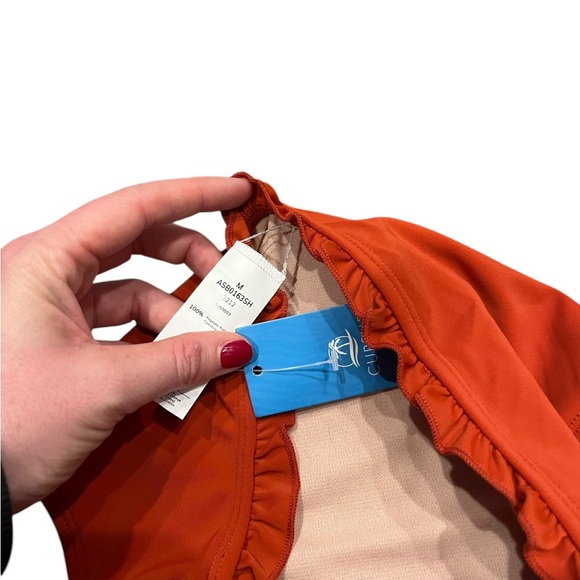 Cupshe Ruffled Orange Bikini Bottom Size Medium - Picture 5 of 5